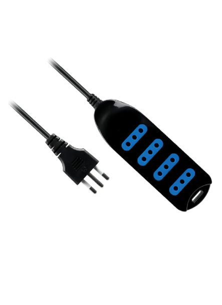 Alargador Eléctrico Philco 450n 5 Mts 4 Pos Negro Alargador Eléctrico Philco 450n 5 Mts 4 Pos Negro